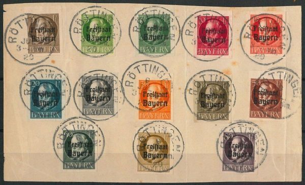 42083 - GERMANY Bayern -  POSTAL HISTORY - Mi 116 / 127 B on PAPER - Favor cance
