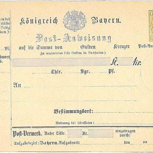 30573 - GERMANY Bayern -  POSTAL  Stationery MONEY ORDER Post-Anweisung - # A 6
