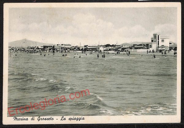 ag2371 - CARTOLINA D'EPOCA - Grosseto Provincia - Marina di Grosseto   1954