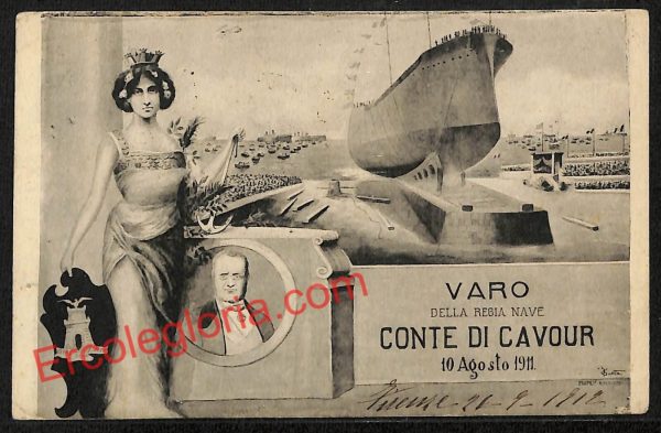 ag5613 - CARTOLINA D'EPOCA - La Spezia Città - Conte di Cavour  1917