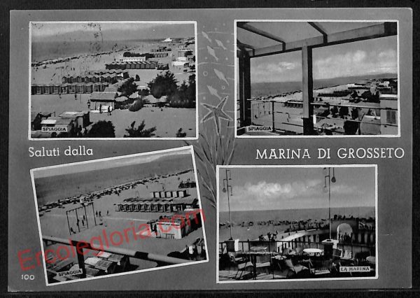 ag2379 - CARTOLINA D'EPOCA - Grosseto Provincia - Marina di Grosseto   1959