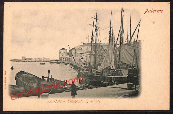ah4991 - CARTOLINA D'EPOCA - Palermo Città - La Cala
