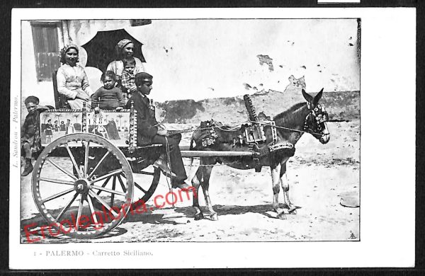 ah4992 - CARTOLINA D'EPOCA - Palermo Città - Carretto Siciliano