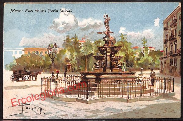 ah4997 - CARTOLINA D'EPOCA - Palermo Città - Giardino Garibaldi