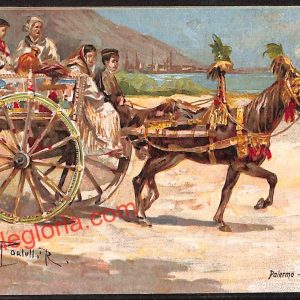 ah4998 - CARTOLINA D'EPOCA - Palermo Città - Carro Siciliano