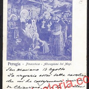 ah6397 - CARTOLINE  D'EPOCA - Perugia Città - Pinacoteca - Adorazione dei Magi