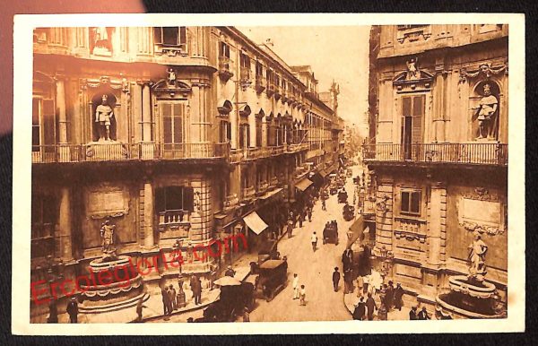 ah4999 - CARTOLINA D'EPOCA - Palermo Città - Quattro Canti