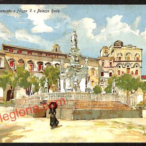 ah5000 - CARTOLINA D'EPOCA - Palermo Città - Monumento a Filippo V.