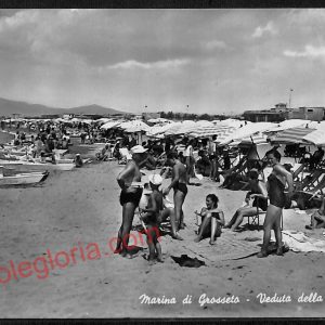 ag2391 - CARTOLINA D'EPOCA - Grosseto Provincia - Marina di Grosseto   1954