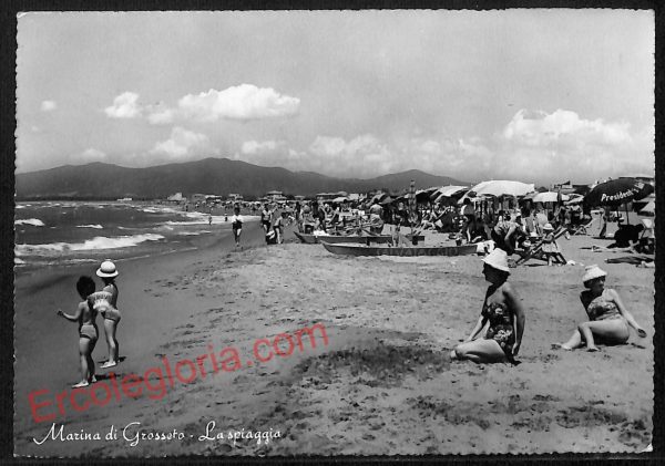 ag2392 - CARTOLINA D'EPOCA - Grosseto Provincia - Marina di Grosseto   1961
