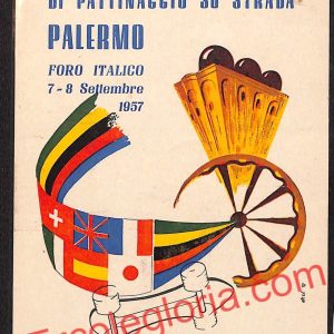 ah5015 -CARTOLINA D'EPOCA- Palermo- Campionati Mondiali di Pattinaggio su Strada