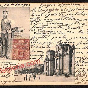 ah5016 - CARTOLINA D'EPOCA - Palermo Città - Costume Siciliano