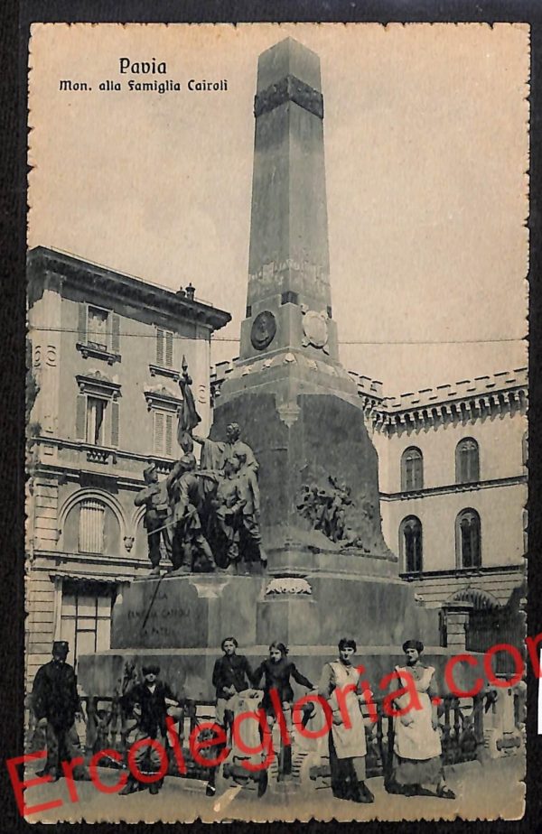 ah5851 - CARTOLINA  D'EPOCA - Pavia Città - Monumento alla Famiglia Cairoli