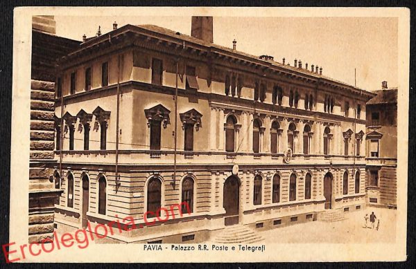 ah5854 - CARTOLINA  D'EPOCA - Pavia Città - Palazzo RR. Poste e Telegrafi