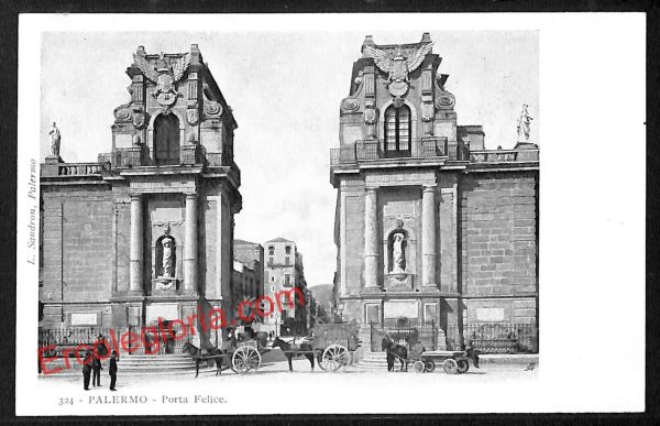ah5026 - CARTOLINA D'EPOCA - Palermo Città - Porta Felice