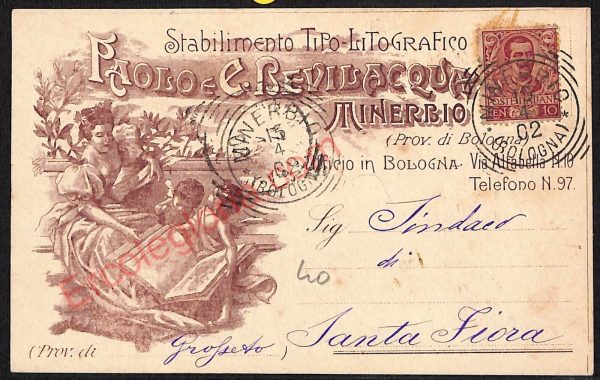 ae2726 - CARTOLINA  D'EPOCA - Bologna Provincia - Minerbio  1902