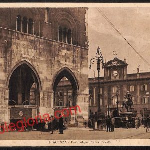 ah7346 - CARTOLINA D'EPOCA - Piacenza Città - Particolate Piazza Cavalli