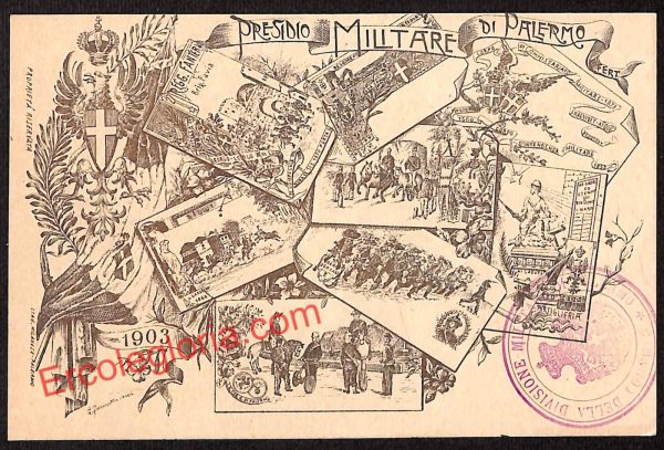 ah5028 - CARTOLINA D'EPOCA - Palermo Città - Presidio Militare di Palermo