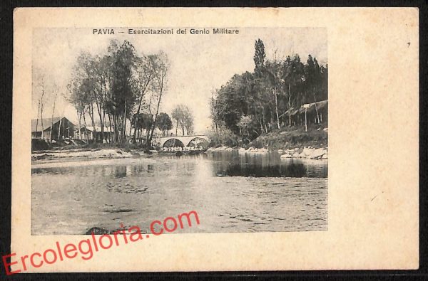 ah5863 - CARTOLINA  D'EPOCA - Pavia Città - Genio Militare