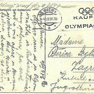 09792 - AUSTRIA  - POSTAL HISTORY - Olympic Games POSTMARK  1936