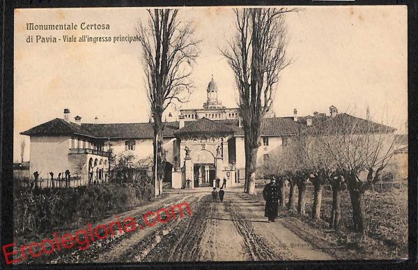 ah5868 - CARTOLINA  D'EPOCA - Pavia Città - Monumentale Certosa