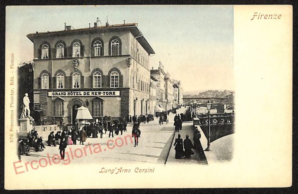 ae6385 - CARTOLINA D'EPOCA -  Firenze Città - Lung' Arno Corsini