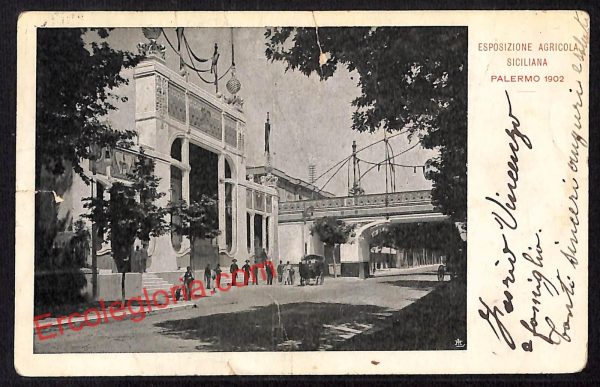 ah5047 - CARTOLINA D'EPOCA - Palermo Città - Esposizione Agricola Siciliana