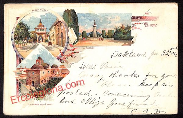 ah5048 - CARTOLINA D'EPOCA - Palermo Città - Porta Nuova