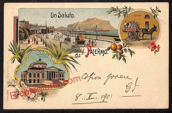 ah5054 - CARTOLINA D'EPOCA - Palermo Città - Teatro Vittorio Emanuele