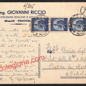 ah3696 - STORIA POSTALE - Napoli Città - Giovanni Riccio