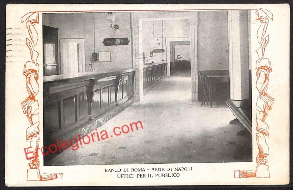 ah3702 - CARTOLINA D'EPOCA - Napoli Città - Banco di Roma