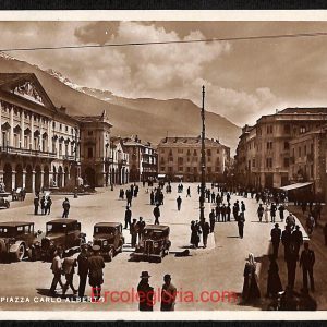 ad9874 - CARTOLINA  D'EPOCA - Aosta Città - Piazza Carlo Alberto  1942