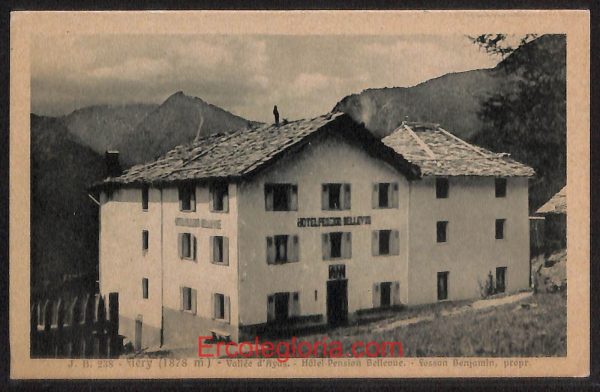 ad9877 - CARTOLINA  D'EPOCA - Aosta Città - Hotel Pension Bellevue