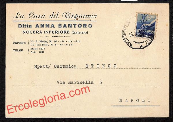 ai4599 - STORIA POSTALE - Salerno Provincia - Nocera Inferiore