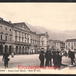 ad9880 - CARTOLINA  D'EPOCA - Aosta Città - Piazza Carlo Alberto