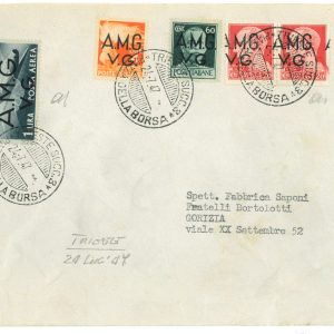P2652 - ITALIA AMG-VG , BELLA LETTERA PER GORIZIA, IN TARIFFA DI L 6,00