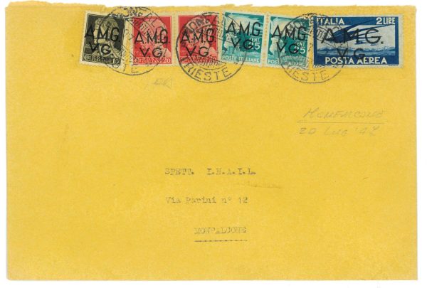 P2653 - ITALIA AMG-VG , LETTERA DA MONFALCONE PER DISTRETTO IN TARIFFA ESATTA. - immagine 2