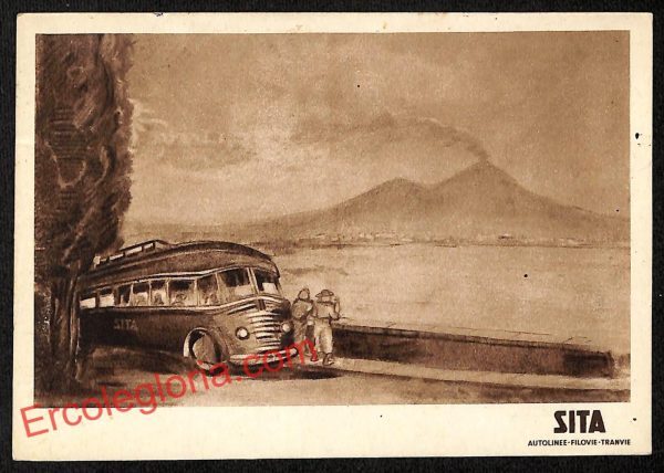 ah3705 - CARTOLINA D'EPOCA - Napoli Città - SITA  Autolinee-Filovie-Tranvie
