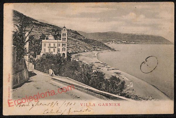 ag4443 - CARTOLINA D'EPOCA - Imperia Città - Villa Garnier  1903