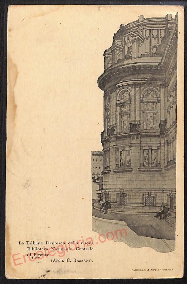 ae6558 - CARTOLINA D'EPOCA - Firenze Città - Biblioteca Nazionale Centrale  1927