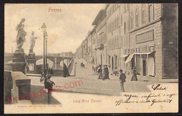 ae6559 - CARTOLINA D'EPOCA - Firenze Città - Lung' Arno Corsini