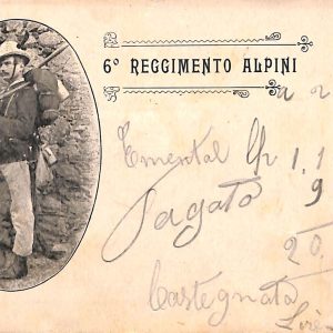 ac6943 - CARTOLINA D'EPOCA - REGGIMENTALI  -  Alpini