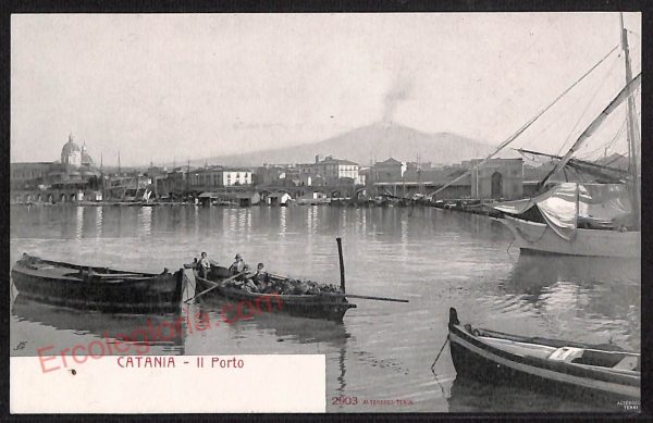 ae4761 - CARTOLINA D'EPOCA - Catania Città - Il Porto