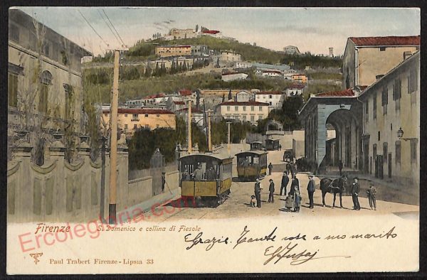 ae6562 - CARTOLINA D'EPOCA - Firenze Città - S. Domenico e collina di Fiesole