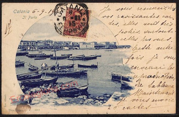 ae4765 - CARTOLINA D'EPOCA - Catania Città - Il Porto