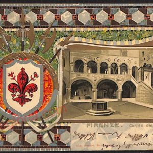 ae6565 - CARTOLINA D'EPOCA - Firenze Città - Cortile del Bargello   1900