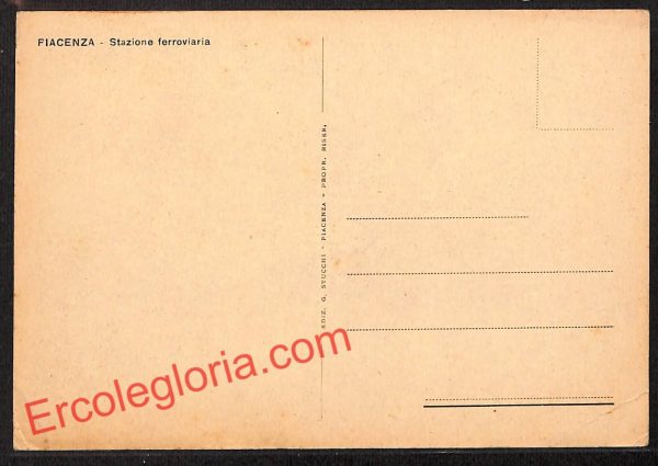 ah7494 - CARTOLINA D'EPOCA - Piacenza Città - Stazione Ferroviaria - immagine 2