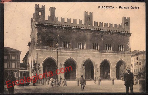 ah7497 - CARTOLINA D'EPOCA - Piacenza Città - Palazzo Gotico