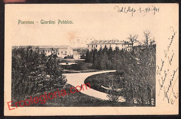 ah7498 - CARTOLINA D'EPOCA - Piacenza Città - Giardini Pubblici