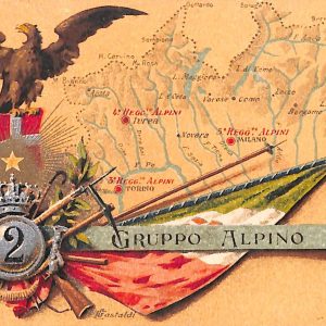 ac6960 - CARTOLINA D'EPOCA - REGGIMENTALI  - Alpini